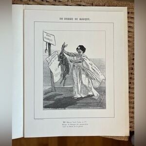 Antique Belgian Political Satire Lithograph Freedom of the Press – Caricature